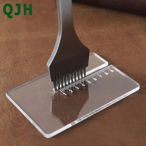 Acrylic plate for helping leather hole punches DIY Hand Perforated Round Stitching Punch Tools Hole Cut Leather Punching Tool