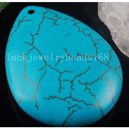 Free Shipping Women Fashion Jewelry Blue Howlite Pendant Bead C2267