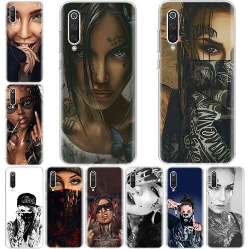 Sexy Sleeve Tattoo Girl Phone Case For Xiaomi Redmi Note 10 9S 8T 9 8 7 6 5 Pro S2 9C 9A 8A 7A 6A 5A K30 K20 Cover