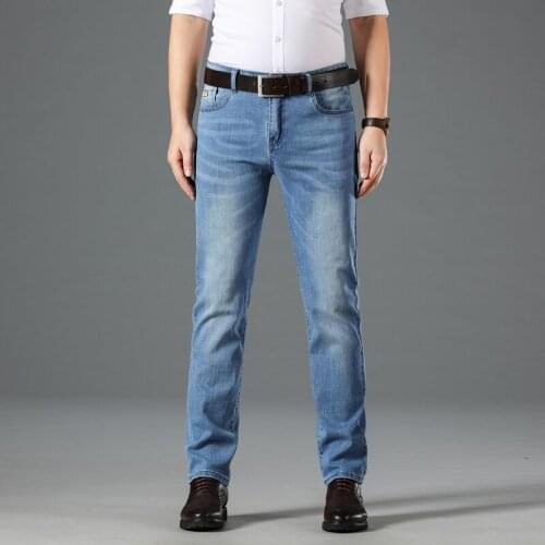 2021 High Quality Stretch Jeans Pants Slim Fit Denim Trousers Brand Fashion Mens Jeans Stretch New Mens Elastic Cotton