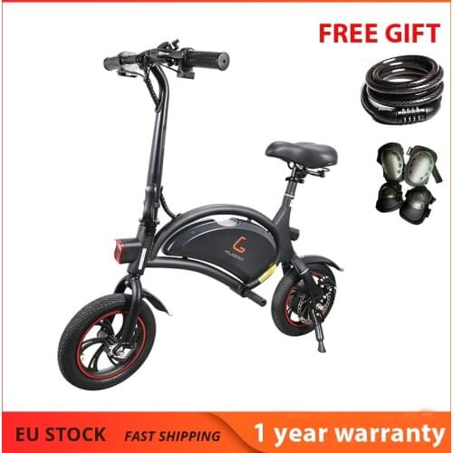 Europe Stock KUGOO Kirin B1 Folding Moped Electric Bike 250W Brushless Motor Max Speed 25km/h 6AH Lithium Battery Disc Brake