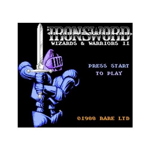 Ironsword - Wizards & Warriors 2 Region Free 60 Pin 8Bit Game Card For Subor Game Players