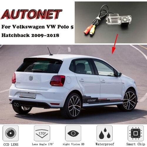 AUTONET Backup Rear View camera For Volkswagen VW Polo 5 Hatchback 2011 2012 2013 2014 2015 2016 2017 2018/license plate camera