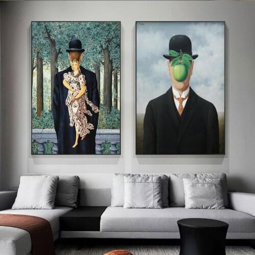 Rene Magritte Sexy Nude Woman Canvas Paintings On the Wall Art Posters And Prints Surrealism Art Pictures For Living Room Cuadro