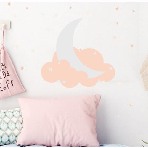Moon Nebula Wall Sticker for kids Baby room decoration decoration wall decal Vinyl wallpaper sticker