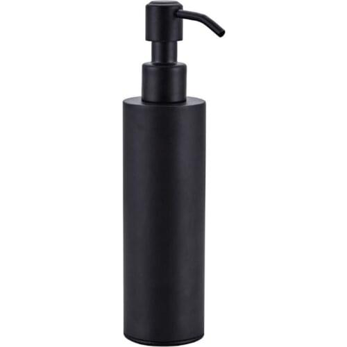 T3EC 200ml Wall Mounted Shower Bottle Pump Stainless Steel Shampoo Dispenser Black