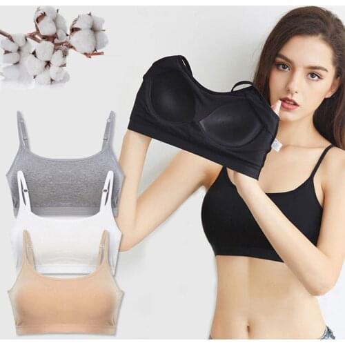 Modal Beauty Back Underwear Female Fixed Cup One-Piece Chest Pad Wrapped Chest Vest Gathered Without Steel Ring Sports Bra