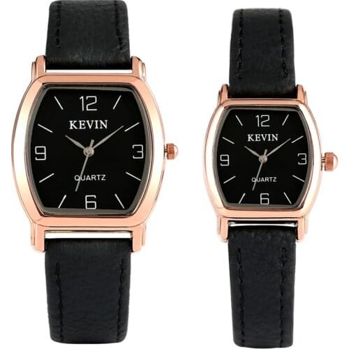 New Arrival 2019 Lovers' Watch Quartz Timepiece Arabic Numerals Display Leather Couple Men Women Watches Gift KEVIN Brand