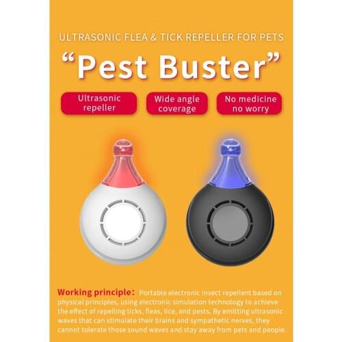 New Ultrasonic Insect Flea Tick Lice Repellent Intelligent Frequency Pet Supplies Mosquito Repellent Device Outdoor For Dog Cat