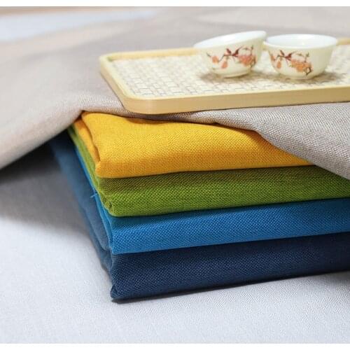 Upholstery fabrics polyester linen sofa fabrics plain fabric for sewing storage bag and pillow case