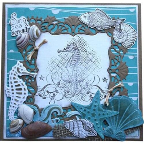 Panalisacraft Crab Seahorse Shell Starfish Metal Cutting Dies And Stamps cut die scrapbooking Album Paper Card Craft Embossing