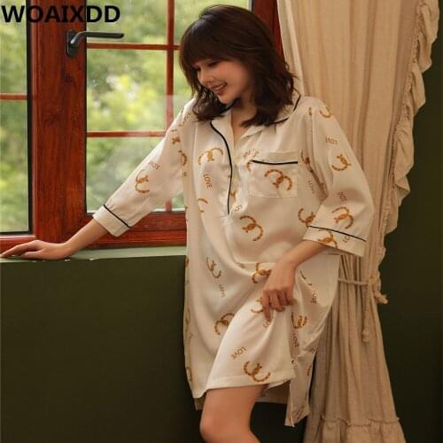 Sexy Womens Pajamas Ladies Plus Size For Young Girls Wearing Evening Dresses Sets V-neck Transparent Cotton Sleepwear
