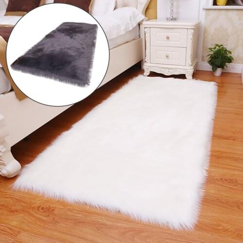 Plush Carpet Soft Bedroom Carpet Thickened Non-Slip Carpet Living Room Coffee Table Blanket Bedroom Bedside Mat Solid Color Rug