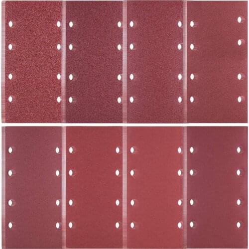 40 Pcs Sanding Sheets Hook and Loop Sander Pads Assorted 40/60/ 80/120/ 180/240/ 320/400/ Grits Fit Rectangular Sander