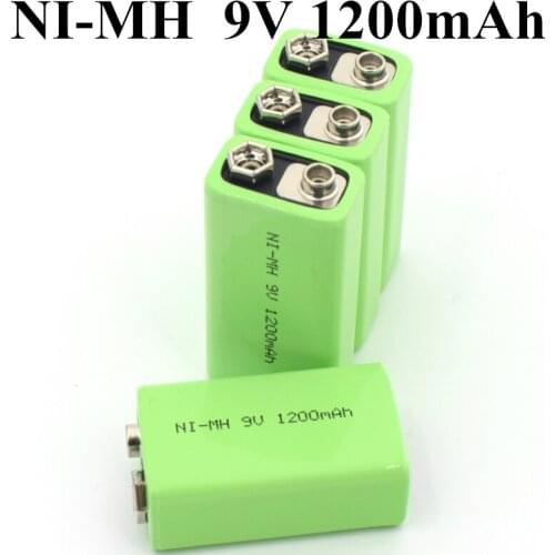 On sale! Low price and high quality NI_MH 9V 1200mAh rechargeable battery for instruments battery pack DIY Toys Smoke