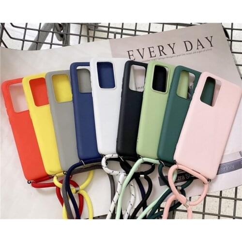 Strap Cord Chain Matte Capa For Samsung Galaxy ON 7 ON 5 2016 Note 8 5 J7 Core A8 2018 A8 Plus Case Carry Necklace Lanyard Cover