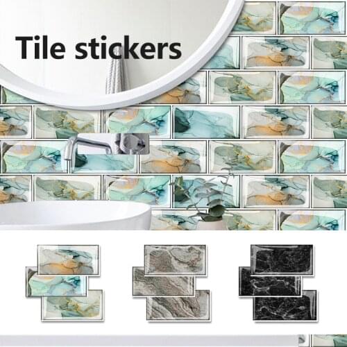 PVC Self-adhesive Wall Sticker Tile Sticker Kitchen Bathroom Living Room DIY Decorative Wallpaper Waterproof And Oilproof