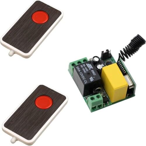 Universal Gate Remote Control AC220V 1CH Wireless Remote Control Switch System Mini Receiver with Case +Transmitter 315/433MHz
