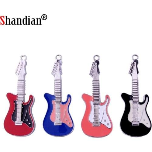 SHANDIAN NEW Rock and roll electric guitar shape USB Flash Drive music pen drive metal pendrive 4GB 16GB 32GB 64GB memory stick