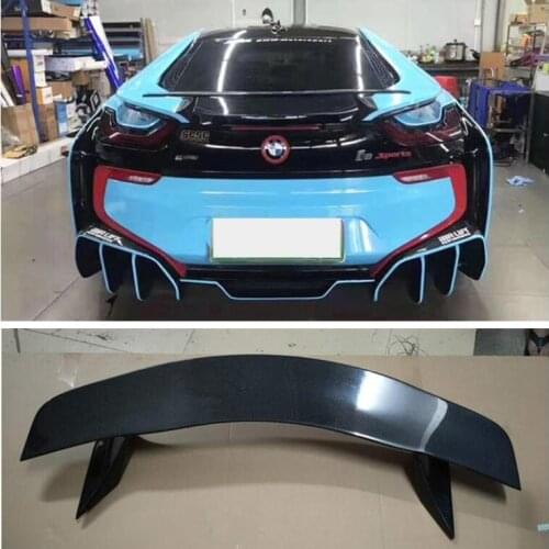 High Quality REAL CARBON FIBER REAR WING TRUNK LIP SPOILER FOR BMW I8 2014 2015 2016 2017 2018 2019
