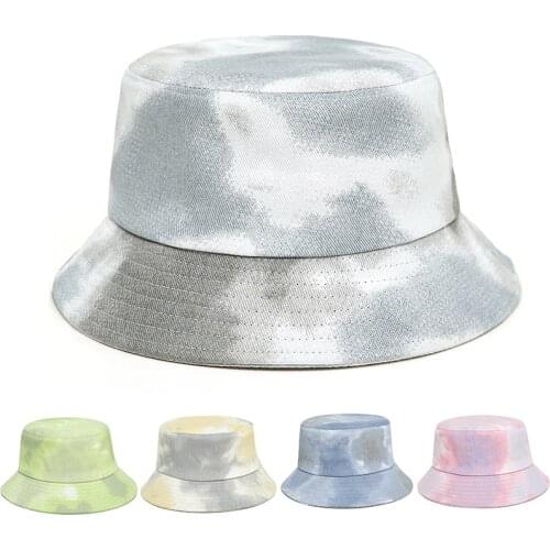 Adult Bucket Hat Fisherman Hat Reversible Fishing Hat Colorful Graffiti Bob Caps Hip Hop Creative Tie Dye Gorros Men Women