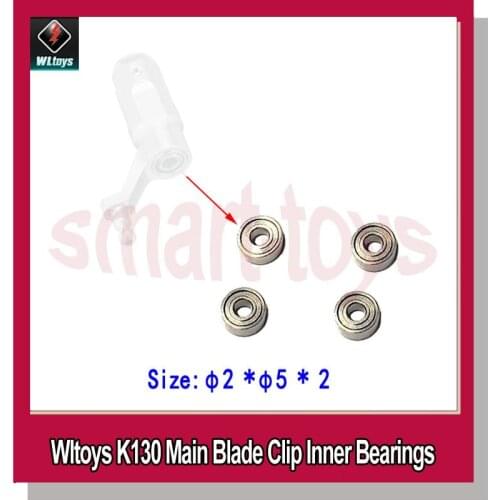 Wltoys XK K130 Main Blade Clip Inner Bearing K130.0004 Metal Rotor Bearing 2*5*2mm for Wltoys K130 RC Helicopter Parts