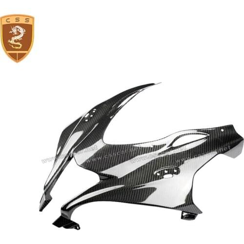 CSSCAR Motorcycle Parts Fit for KAWASAKI ZX 10R Racing Real Carbon Fibre Fairing Cowl Black Front Fairing Cover 2-042