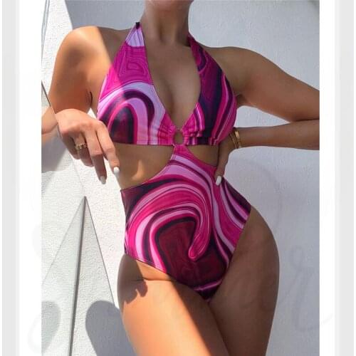 One Piece Rose Bikini Womens Swimwear 2021 Swimsuit Sexy Bathing Suit Biquini Swimming Suit for Women Maillot De Bain Femme