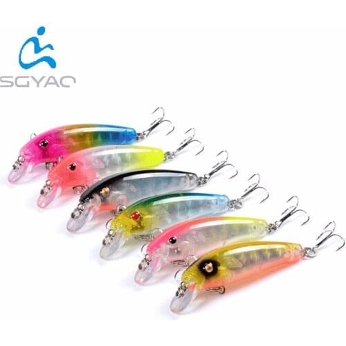 1PCS Fishing Lure Minnow Crankbait Hard Bait 7cm 6.5g Tight Wobble Slow sinking Jerkbait Fishing Tackle