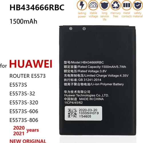 100% Original Battery HB434666RBC For Huawei Router E5573 E5573S E5573s-32 E5573s-320 E5573s-606 -806 High Capacity batteria