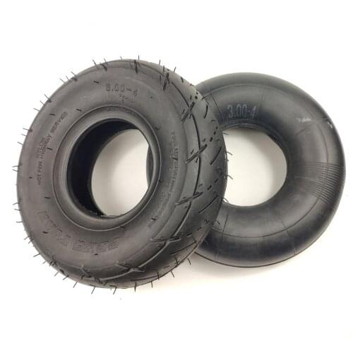 3.00-4 Inner Tube 10 Inch 3.00-4 Tire Set and Outer Tire for Scooter Go Kart Electric Scooter ATV Tire