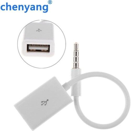 3.5mm Male AUX Audio Plug Jack To USB 2.0 Female Converter Cable Cord For Car MP3 Speaker U Disk USB flash drive Accessories 3.5