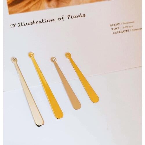 Metal Strip Earring Accessories Eardrop Jewelry Component Ornaments Diy Material Handmade 10pcs