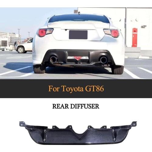 Car Rear Bumper Diffuser Lip For Toyota GT86 FT86 2013 - 2015 For Subaru 2013 - 2019 Carbon Fiber Car Sticker