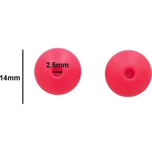 Chenkai 100PCS Silicone Abacus Teether Beads Baby Teething Bead Food Grade For DIY Baby Pacifier Clip Chains Nurse Gift