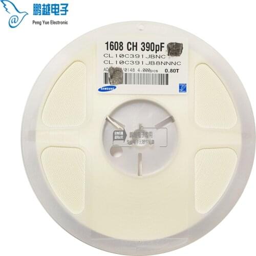 CL10C391KB8NNWC CL10C391KB8NNNC CL10C391JB8NNWC CL10C391JB8NNNC CL10C391JB8NFNC 0603 390pF 50V C0G ±5% ±10% Chip capacitors