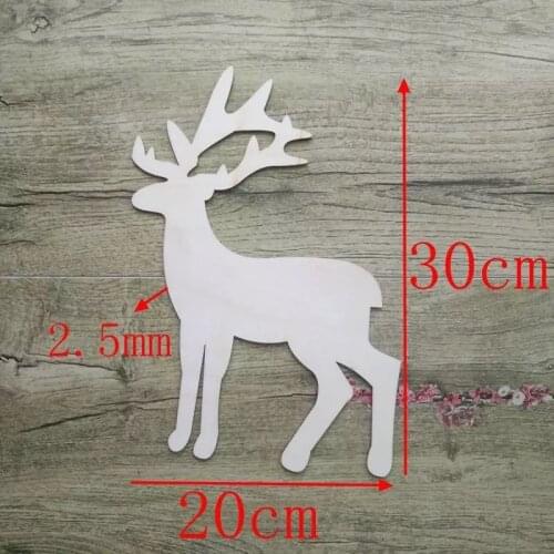 2x Deer Wooden Cutout Shape blank wood crafts wood toy