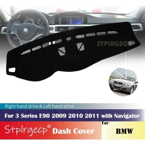 For BMW 3 Series E90 2009 2010 2011 with Navigator Anti-Slip Dashboard Cover Protective Pad Car Accessories Sunshade Carpet
