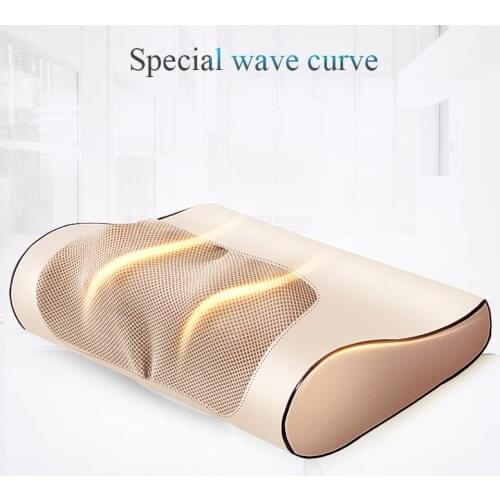 Electric Massage Pillow Vibrator Relax Shoulder Back Heating Kneading Infrared Therapy Pillow Shiatsu Neck Massager Car/Home