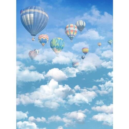 Flying in the sky newborn photo backgrounds vinyl white cloud blue sky photography backdrops for photo studio video props S-1903