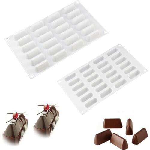 24pc Chocolate Candy Silicone Mold Tool Mousse Cake Mold French Dessert Baking Tools Birthday Party Wedding Snack Decoration