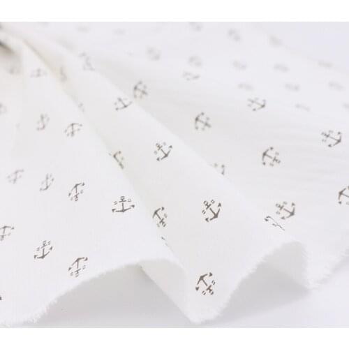 Cotton Fabric Anchor Design Printed Textile Sewing Fabric For Dress Cloth Tecido Diy Tissu Cotton Fabric Telas Stoffa 0.5 Meter