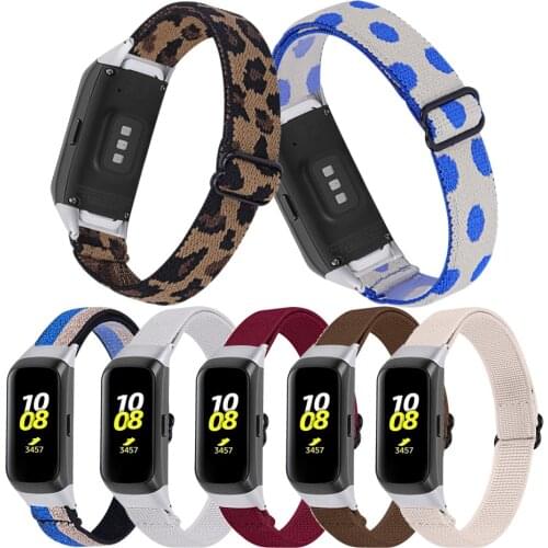 Soft Nylon Watch Band for Samsung Galaxy Fit-e R370 Smart Watchband Printed Elastic Strap for Galaxy Fit-e SM-R370 Watch Strap