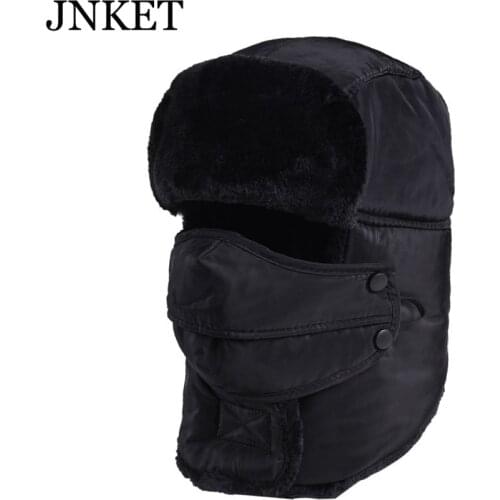 JNKET Unisex Face Neck Protected Thick Warm Hat Ski Hats Earflap Cap Winter Outdoor Windproof Snowproof Hat Lei Feng Cap