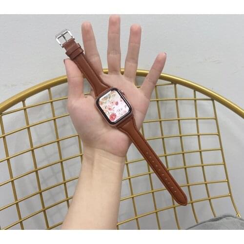 Current leather loop For Apple Watch Band 42MM 44mm for iWatch Strap 38MM 40mm Sports Buckle series 1 2 3 4 5 6 se