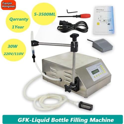 Digital Control Pump Liquid Filling Machine LCD Display Mini Electric Oil Perfume Water Softdrink Milk Bottles Filler 110V-220V