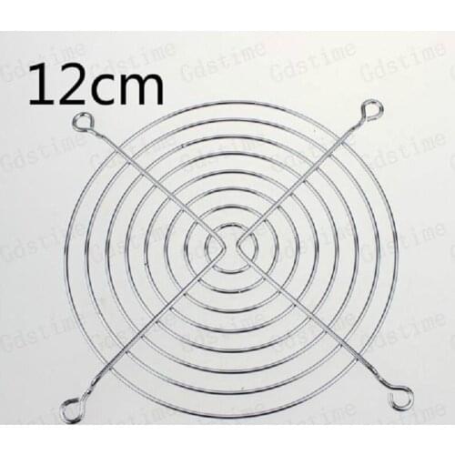 50 pcs Gdstime 12cm Metal CPU Fan Net Eight Laps Cover Metal CPU Cooling fan Grill Protective Finger Cover Guard