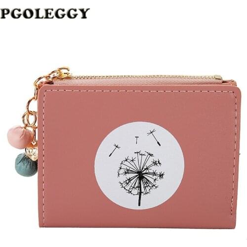 2019 New Fashion Women Wallets PU Tassel Pendant Patchwork Zipper Coin Purse Cards Purse Card Holder Small Clutch bag Wallet