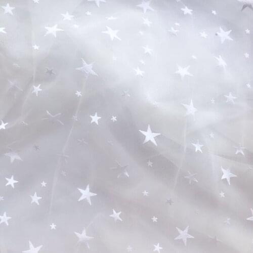 New 3D five-pointed star mesh decorative yarn beautiful props wedding dress headwear accessories childrens clothing lace fabric