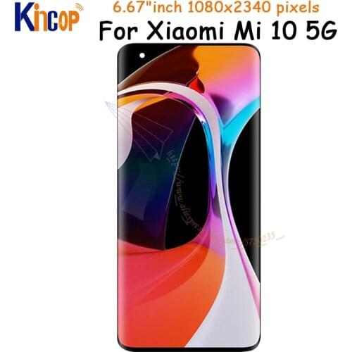 Original LCD Xiaomi Mi 10 5G LCD Display for Xiaomi mi 10 lcd with frame Touch Screen Digitizer Screen Assembly for mi 10 lcd